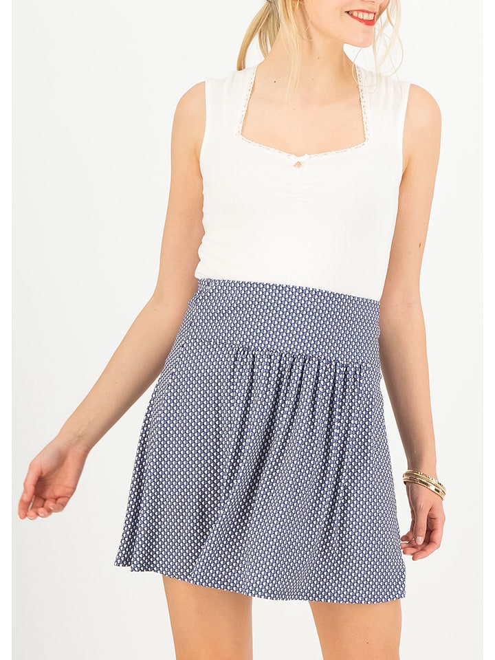 Blutsgeschwister Spódnica "Delicious Rendezvous" w kolorze niebiesko-białym rozmiar: XL