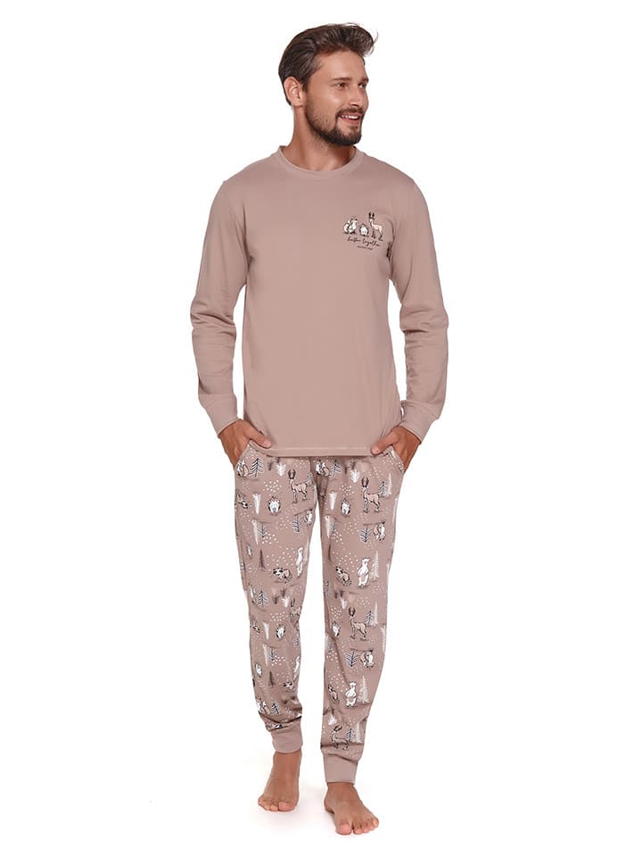 Doctor Nap Piżama w kolorze beżowym rozmiar: M