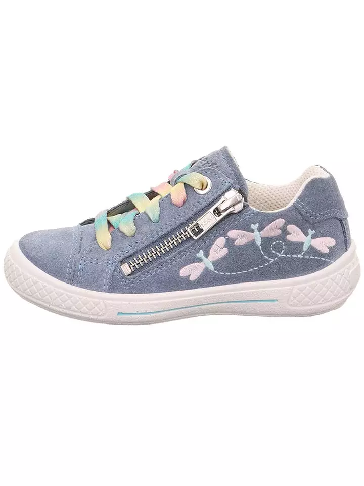 superfit Skórzane sneakersy "Tensy" w kolorze niebieskim rozmiar: 35