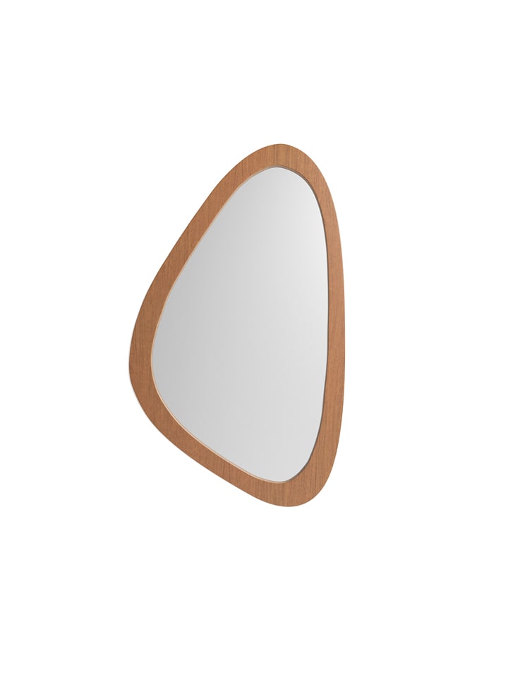 Lustro "Sixties" w kolorze brązowym - 57,8 x 91 cm