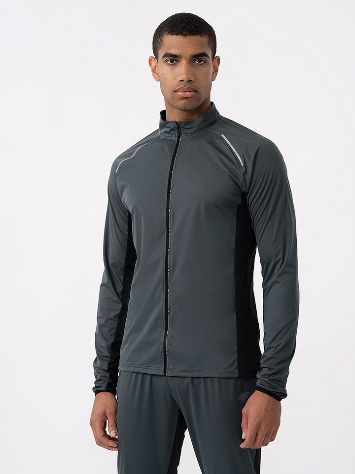4F Kurtka w kolorze antracytowo-czarnym do biegania rozmiar: 3XL