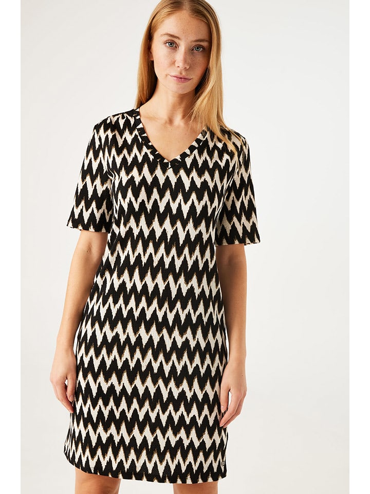 Garcia Sukienka w kolorze czarno-beżowym rozmiar: M