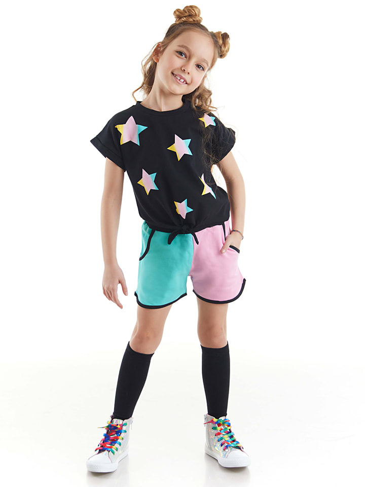 Denokids 2-częściowy zestaw "Stars" w kolorze czarnym ze wzorem rozmiar: 110