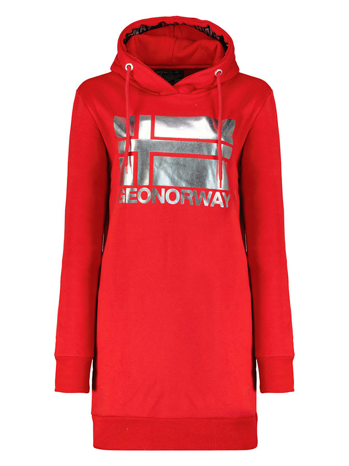 Geographical Norway Sukienka dresowa w kolorze czerwonym rozmiar: M