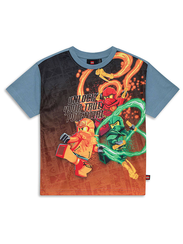 LEGO Koszulka w kolorze niebiesko-pomarańczowym rozmiar: 98