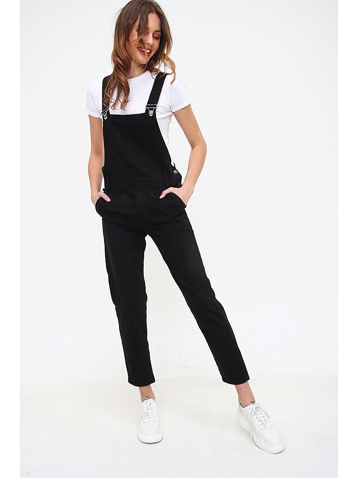 Happiness Istanbul Ogrodniczki w kolorze czarnym rozmiar: 34