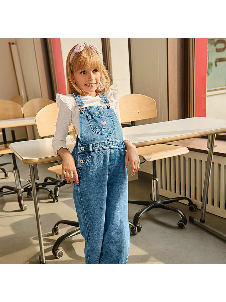 COOL CLUB Ogrodniczki dżinsowe w kolorze niebieskim rozmiar: 128