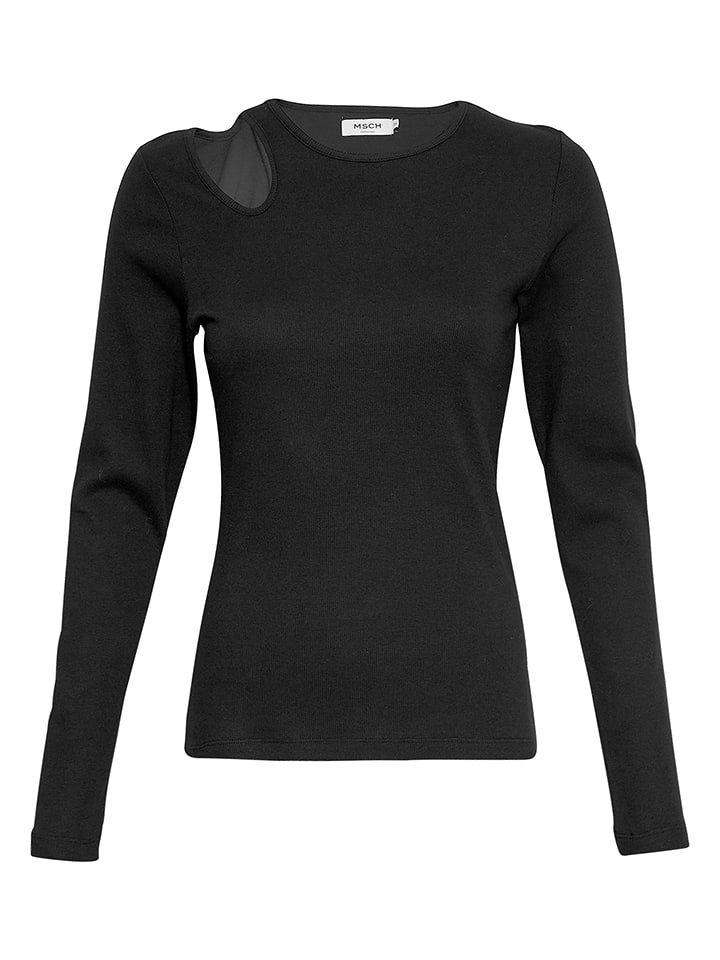 MOSS COPENHAGEN Koszulka "Rasmia" w kolorze czarnym rozmiar: M/L