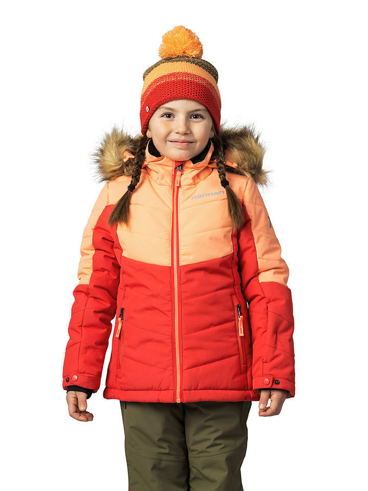 Hannah Kurtka narciarska "Leane" w kolorze czerwono-pomarańczowym rozmiar: 122/128