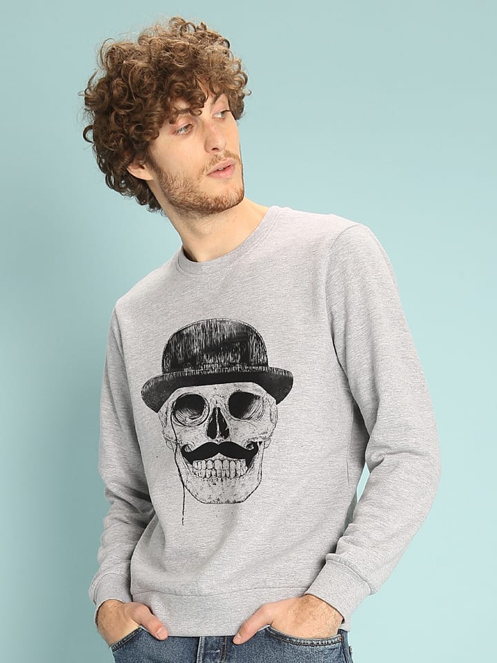 WOOOP Bluza "Gentlemen Never Die" w kolorze szarym rozmiar: XL