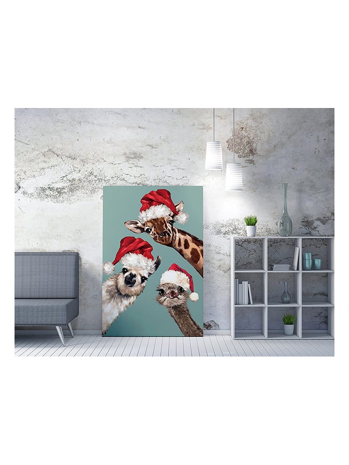 Colorful Cotton Nadruk na płótnie w kolorze błękitnym - 100 x 70 cm rozmiar: onesize