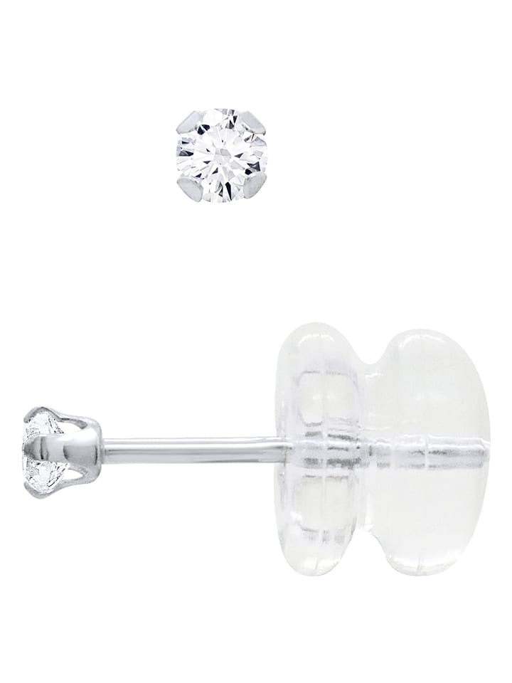 DYAMANT Złote kolczyki-wkrętki z cyrkoniami rozmiar: onesize