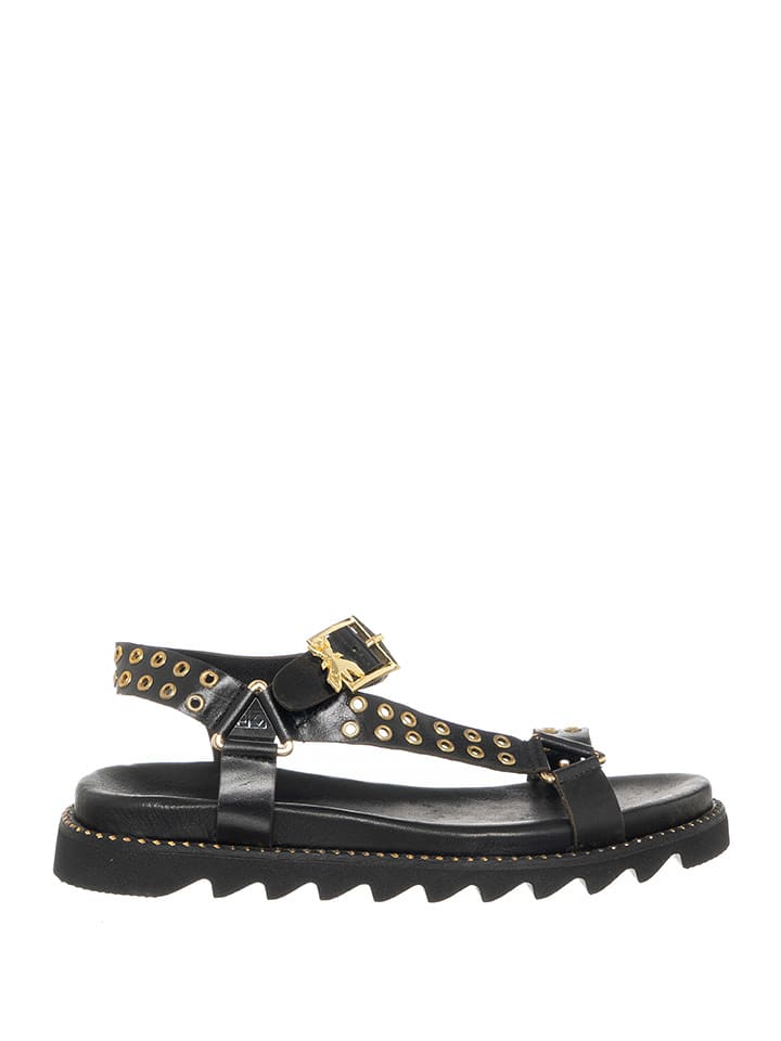 Patrizia Pepe Skórzane sandały w kolorze czarnym rozmiar: 40