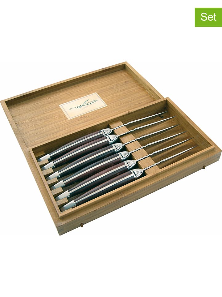 Laguiole Noże (6 szt.) w kolorze brązowym do steków rozmiar: onesize