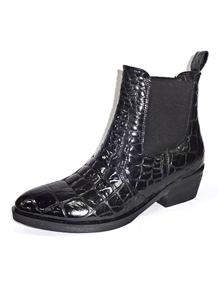 Lazamani Skórzane sztyblety w kolorze czarnym rozmiar: 39