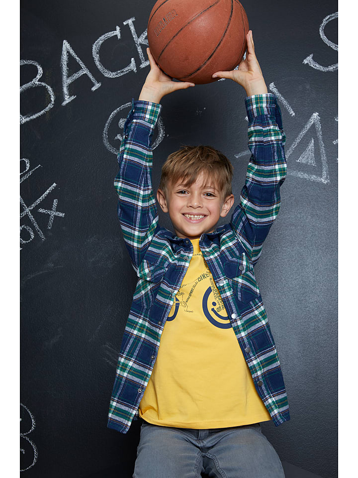 lamino Koszula w kolorze granatowo-zielono-białym rozmiar: 146