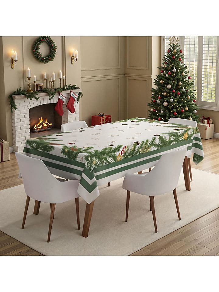 Colourful Cotton Obrus w kolorze zielonym rozmiar: 160x220 cm