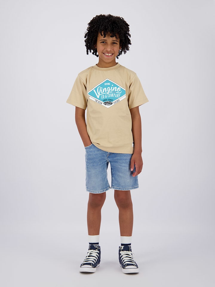 Vingino Koszulka w kolorze beżowym rozmiar: 128