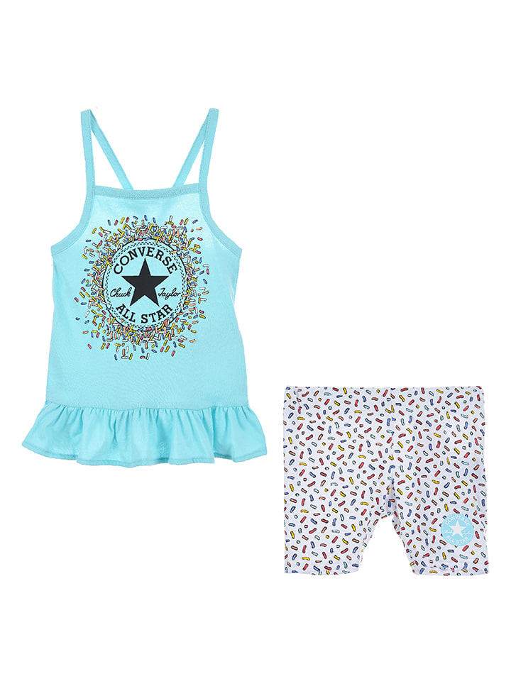 Converse 2-częściowy zestaw w kolorze turkusowo-białym rozmiar: 116/122