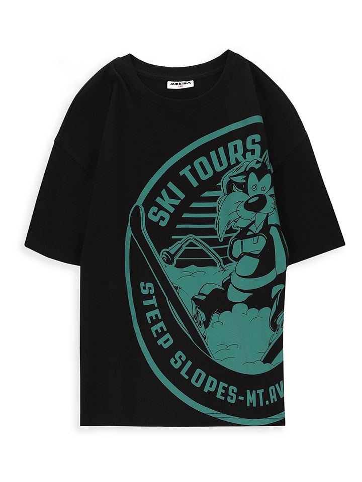 MOKIDA Koszulka w kolorze czarno-zielonym rozmiar: 152