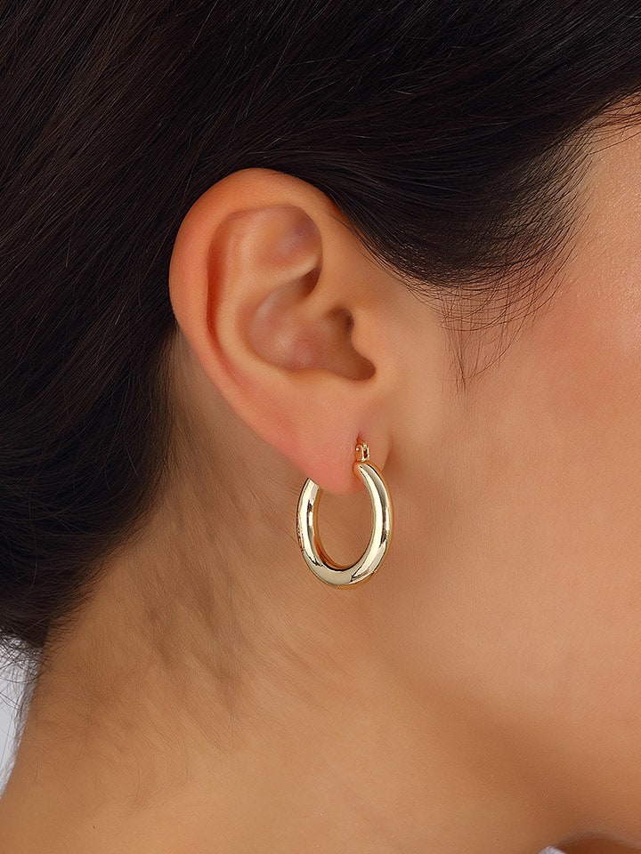 Luja Bijoux Pozłacane kolczyki-kreole rozmiar: onesize