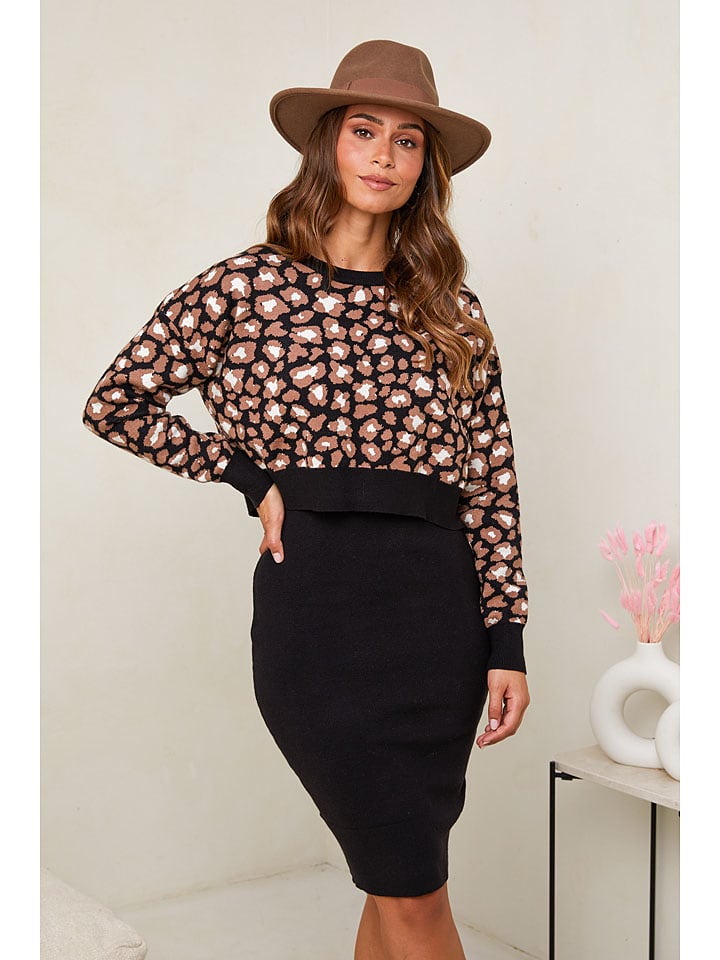 UNANYME Georges Rech 2-częściowy zestaw w kolorze czarno-karmelowym rozmiar: 38/40