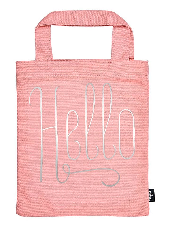 moses. Torba "Hello" w kolorze różowym na książki - 20 x 24 cm rozmiar: onesize