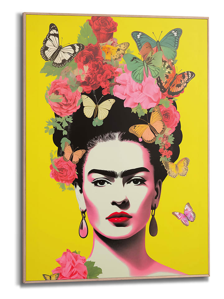 Orangewallz Druk artystyczny "Frida Pop Art" w ramce rozmiar: 50x70 cm