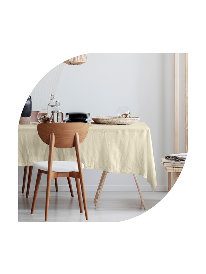 Calitex Obrus "Tinta" w kolorze kremowym rozmiar: 160x250 cm