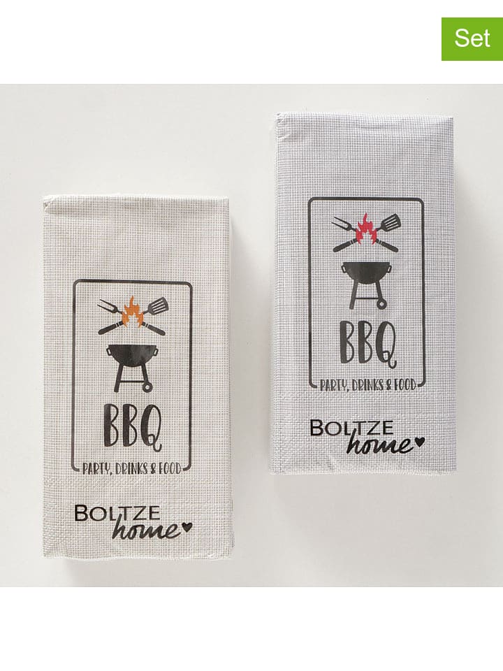 Boltze Serwetki (32 szt.) "BBQ" w kolorze szaro-beżowym rozmiar: onesize