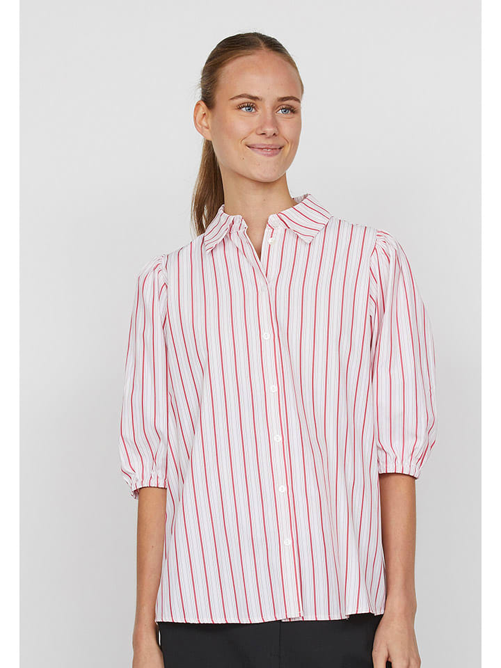 SisterS point Bluzka w kolorze biało-różowym rozmiar: XS