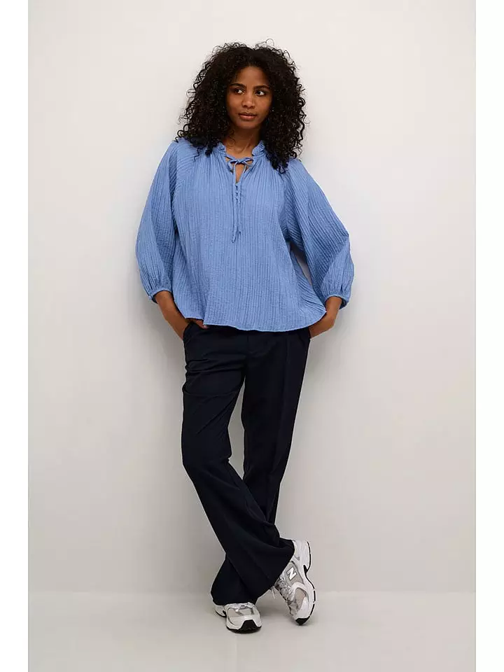 Kaffe Bluzka "Lianna" w kolorze błękitnym rozmiar: 42