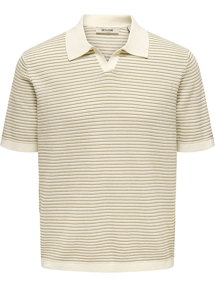 ONLY & SONS Koszulka polo "Kian" w kolorze beżowym rozmiar: XL