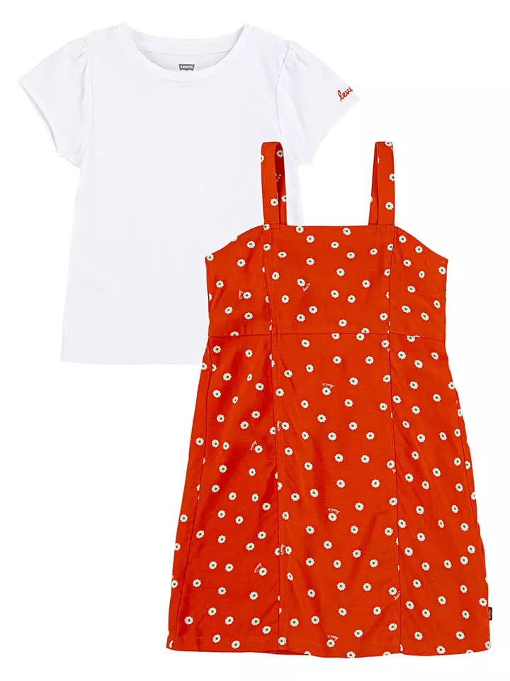 Levi's Kids 2-częściowy zestaw w kolorze czerwonym rozmiar: 140