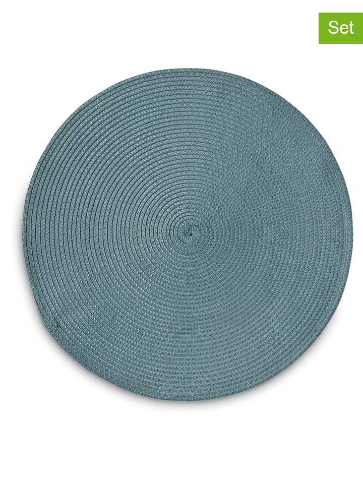 Deco Lorrie Podkładki stołowe (4 szt.) "Tradition" w kolorze niebieskim rozmiar: onesize