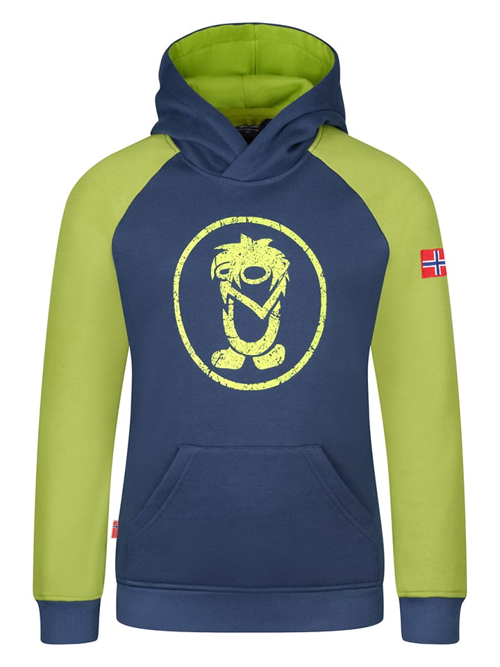 Trollkids Bluza "Alesund" w kolorze granatowo-zielonym rozmiar: 128