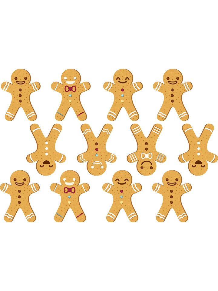Naklejka ścienna "Gingerbread Man" w kolorze jasnobrązowym