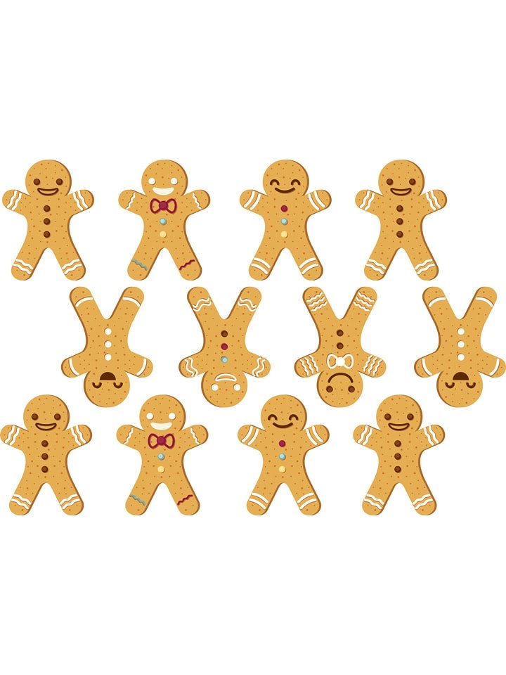 Naklejka ścienna "Gingerbread Man" w kolorze jasnobrązowym