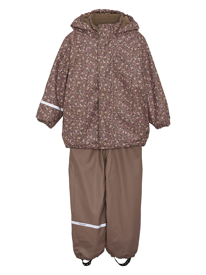 CeLaVi 2-częściowy zestaw przeciwdeszczowy w kolorze brązowym rozmiar: 128