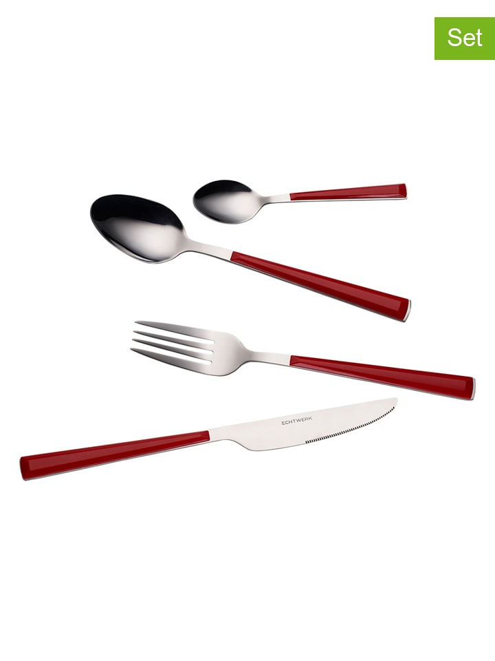 Echtwerk 16-częściowy zestaw sztućców "Basic" w kolorze czerwonym rozmiar: onesize