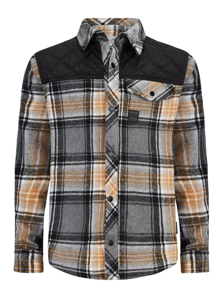 Retour Koszula "Mathew" w kolorze beżowo-czarnym rozmiar: 134/140