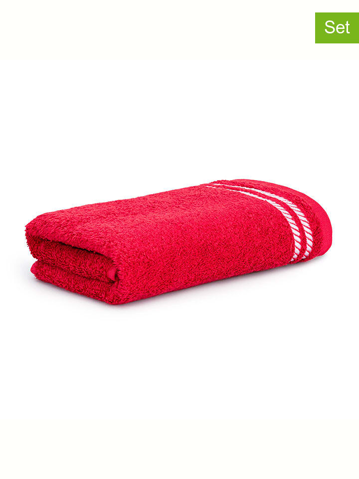 Möve for Frottana Ręczniki prysznicowe (2 szt.) "Summerfeeling" w kolorze różowym rozmiar: 67x140 cm