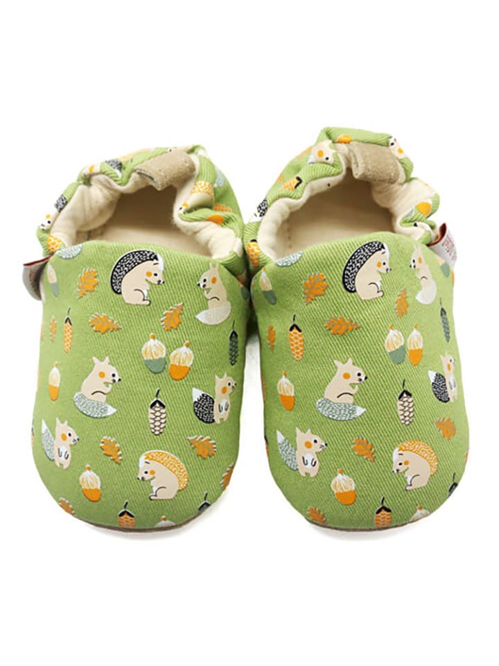 Lait et Miel Buty "Squirrel" w kolorze zielonym do raczkowania rozmiar: 21/22