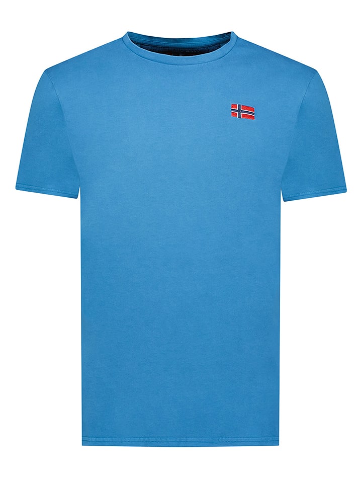 Geographical Norway Koszulka w kolorze niebieskim rozmiar: L