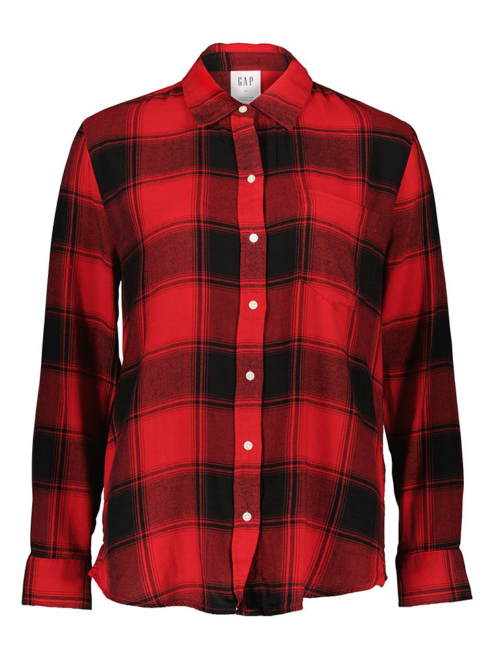 Koszula w kolorze czerwono-czarnym