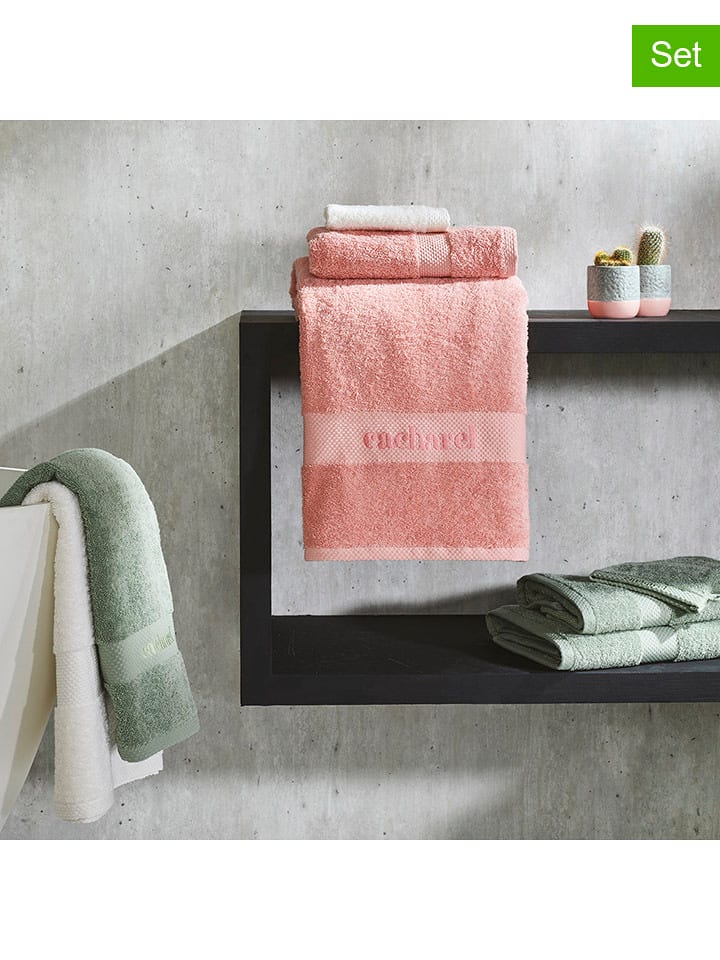 Cacharel Ręczniki (4 szt.) "Almond" w kolorze zielonym dla gości rozmiar: 30x30 cm