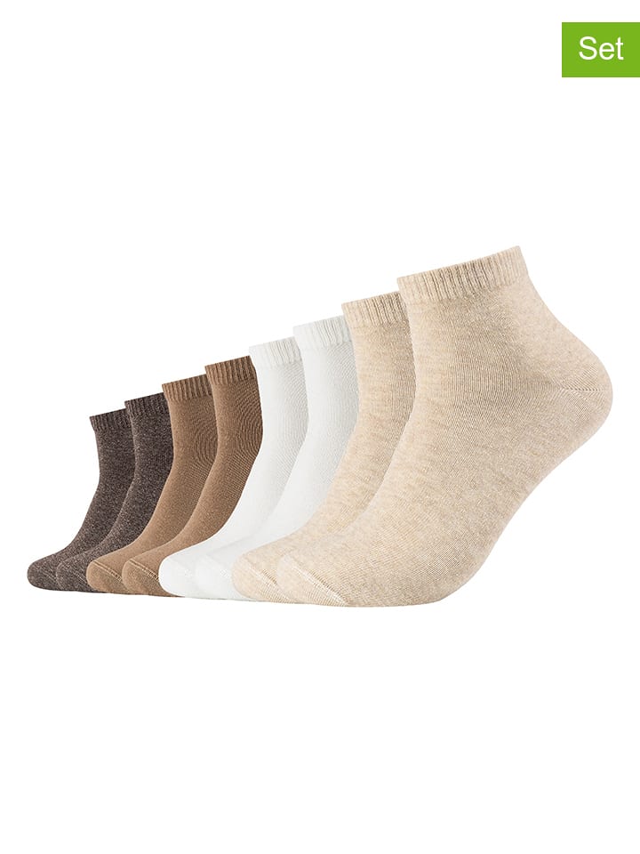 s.Oliver Skarpety (8 par) w kolorze biało-beżowo-brązowym rozmiar: 39-42
