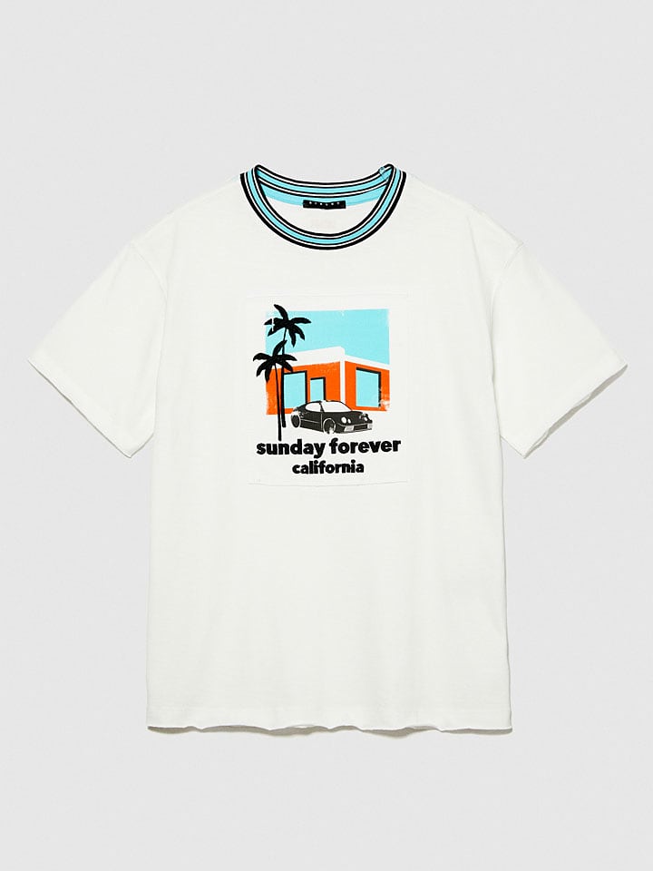 Sisley Koszulka w kolorze białym rozmiar: 168