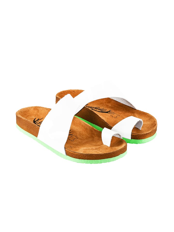 Moosefield Skórzane japonki w kolorze białym rozmiar: 42