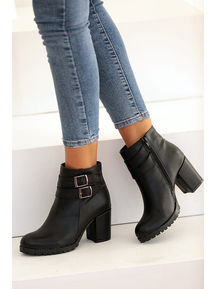 Botki w kolorze czarnym